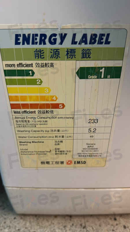 陳生的這部西門子WD系列洗衣機E21故障,摩打碳刷耗損現場更換還原運轉💡