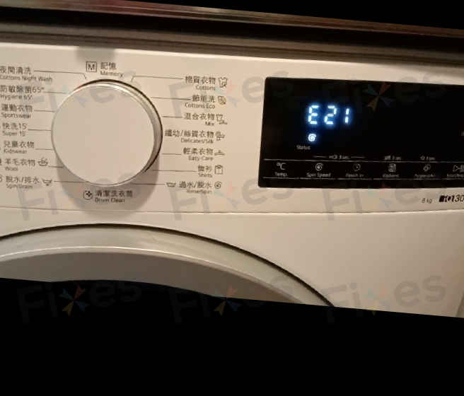 這部西門子WS系列洗衣機E21故障，竟因襪子卡住過濾器 🧦