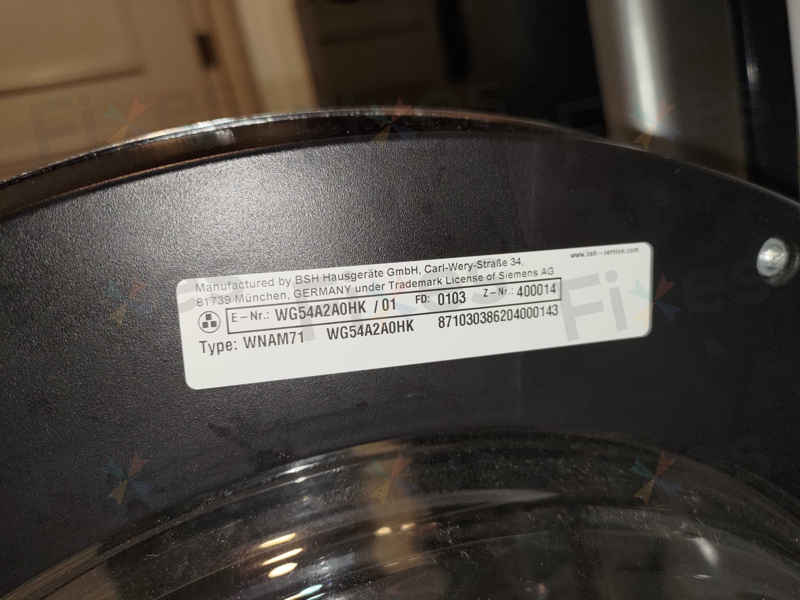 出現故障碼E36😱Siemens西門子前置式洗衣機 WG54A2A0HK/01