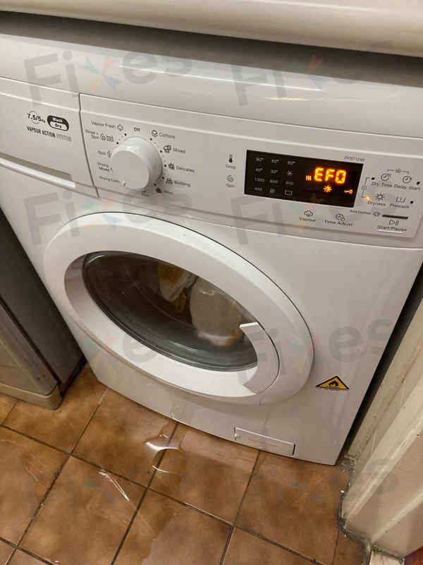 揭密EF0故障秘密：這部Zanussi ZKN系列洗衣機因排水喉裂縫停止運作 🔍