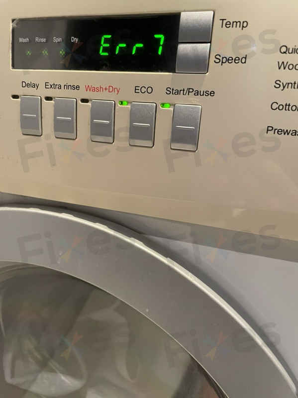 出現故障碼Err7🔩Cristal尼斯牌二合一洗衣乾衣機 WDC1200FMW