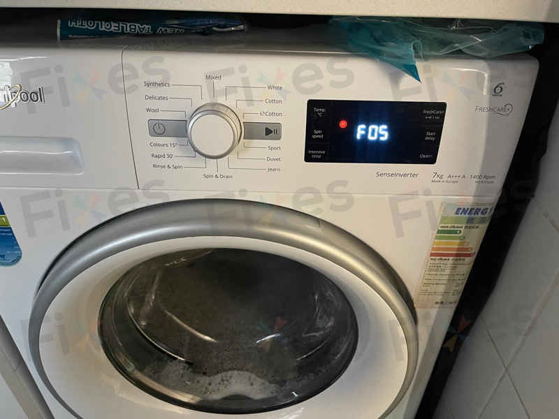 出現故障碼F05,無法排水順暢🚫Whirlpool惠而浦前置式洗衣機 FFCR70420