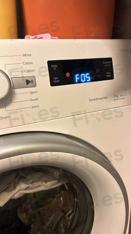 出現故障碼F05,不排水😵Whirlpool惠而浦前置式洗衣機 CFCR70111