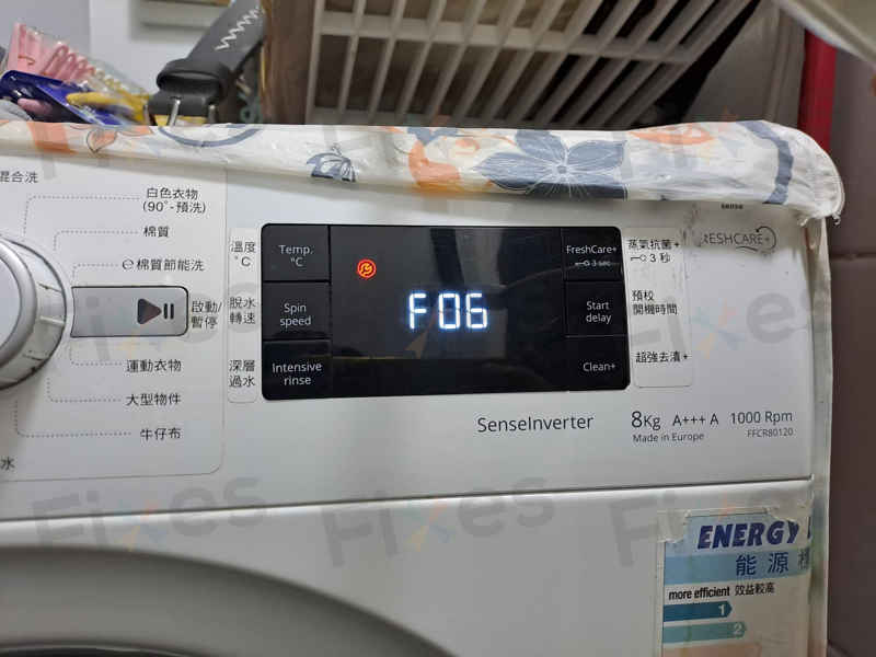 出現故障碼F06,壞門鎖掣🔧Whirlpool惠而浦前置式洗衣機 FFCR80120