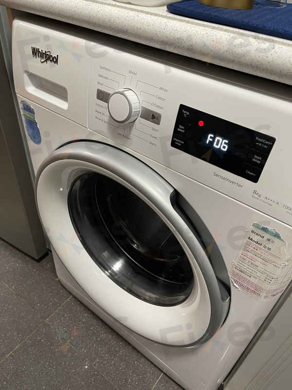 出現故障碼F06，壞門鎖掣🔑Whirlpool惠而浦前置式洗衣機 FFCR80120