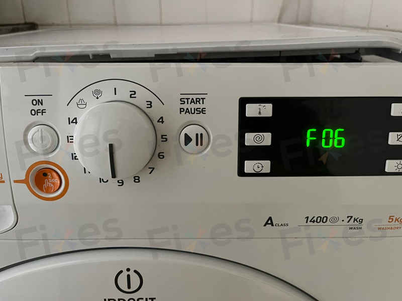 出現故障碼F06,門鎖故障🔒Indesit依達時前置式洗衣機 XWDE751480XWUK