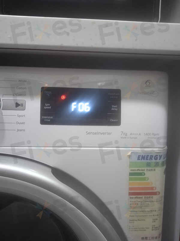 出現故障碼F06，門鎖問題🔒Whirlpool惠而浦前置式洗衣機 FFCR70420