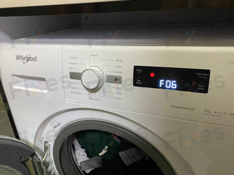 出現故障碼F06,門鎖掣問題🔐Whirlpool惠而浦前置式洗衣機 CFCR70111