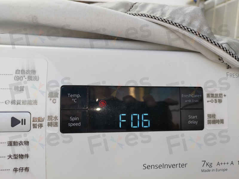 出現故障碼F06，更換摩打碳刷🔑Whirlpool惠而浦前置式洗衣機 CFCR70111