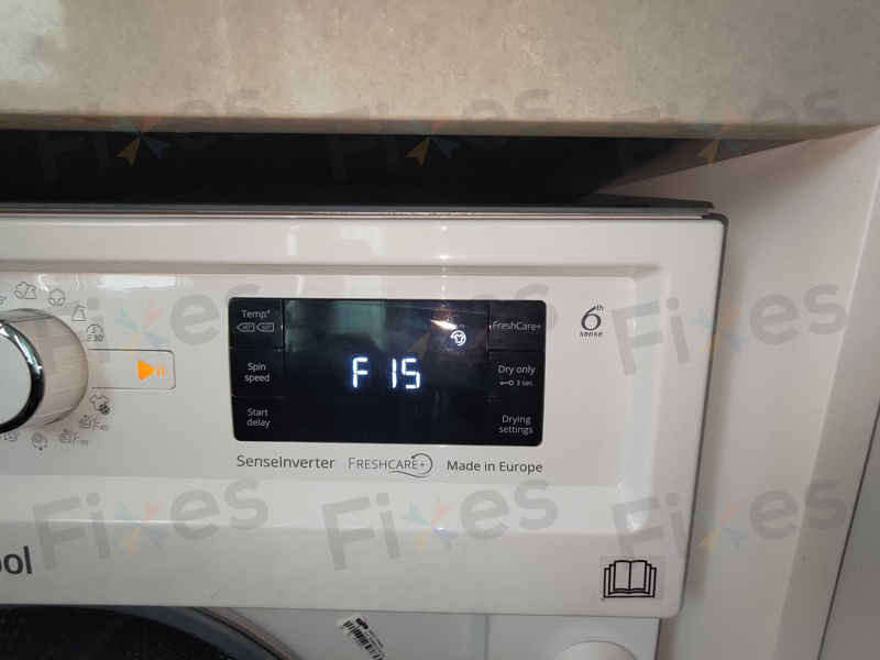 過量洗衣液引發惠而浦洗衣機F15故障,烘乾發熱線受損 🧼