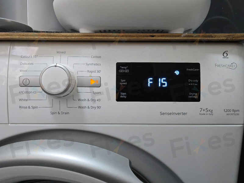 惠而浦WFCR系列洗衣機F15故障碼背後:焗乾發熱線漏電的完整更換實錄 🔧