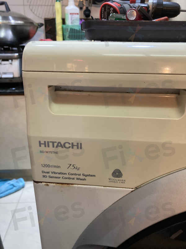 出現故障碼F25,中途停機⛔Hitachi日立前置式洗衣機 BDW75TAE
