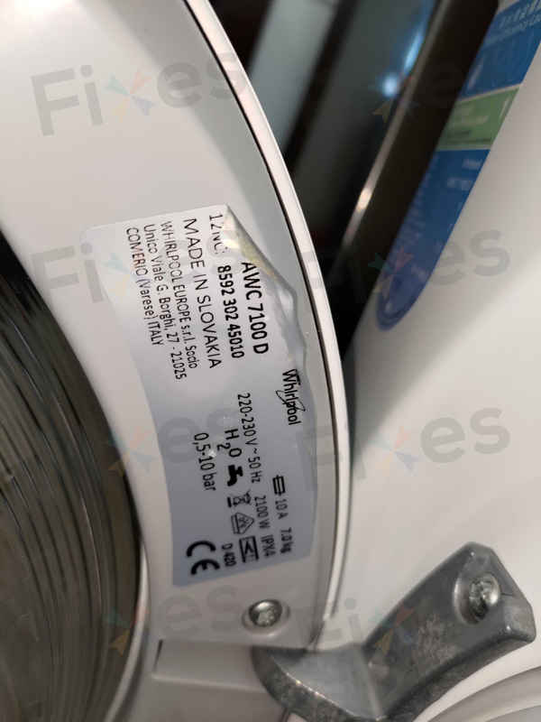 出現故障碼F06🛠️Whirlpool惠而浦前置式洗衣機 AWC7100D