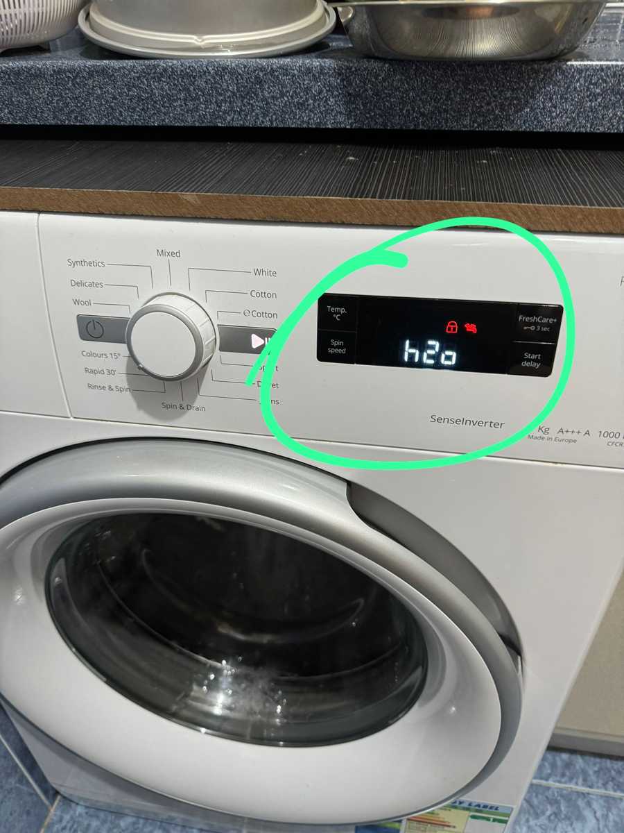 出現故障碼h2o，入水掣問題😱Whirlpool惠而浦前置式洗衣機 CFCR70111