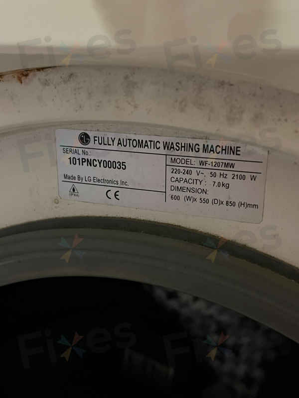 轉動不了出現故障碼LE🔧LG前置式洗衣機 WF1207MW