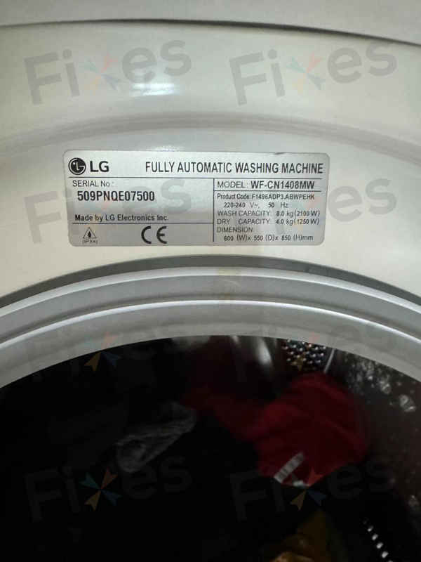出現故障碼LE，不能脫水🔧LG前置式洗衣機 WFCN1408MW