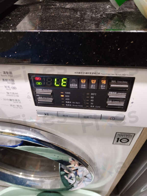 出現故障碼LE,不轉動煩惱🔧LG前置式洗衣機 WFN1006MW