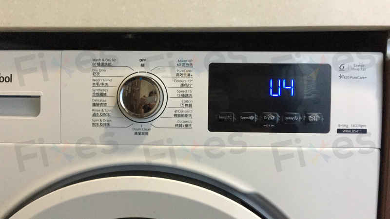 出現故障碼U4🔍Whirlpool惠而浦二合一洗衣乾衣機 WRAL85411