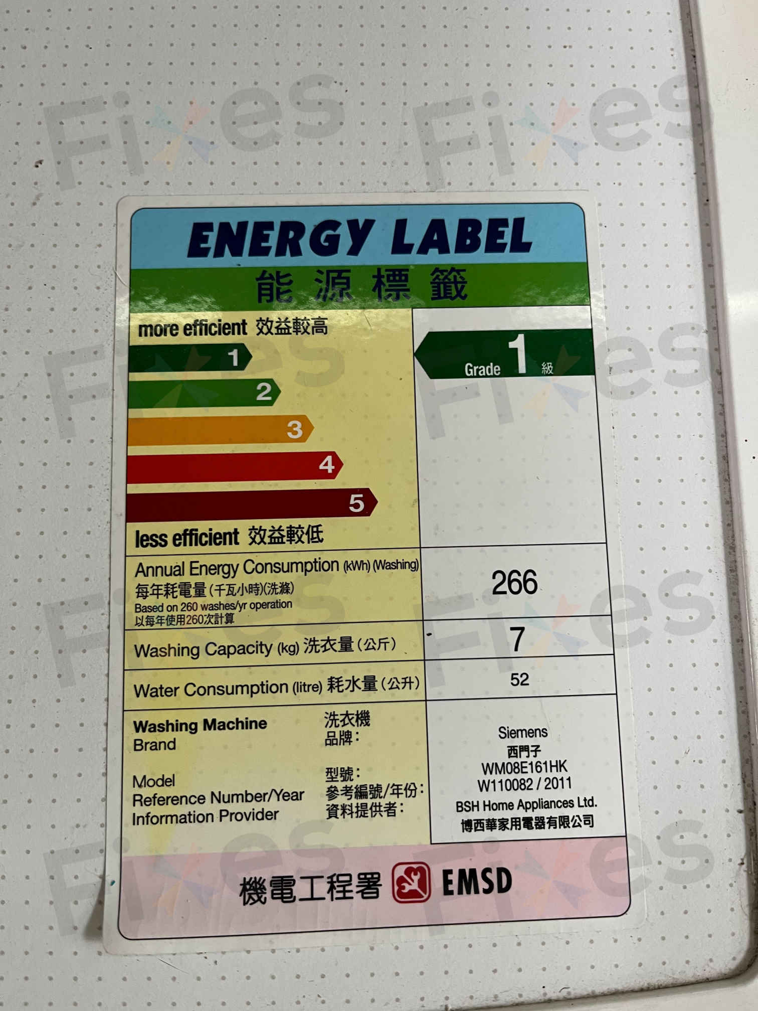 不停閃動代表故障碼E21的三個轉速燈🚦Siemens西門子洗衣機 WM08E161HK