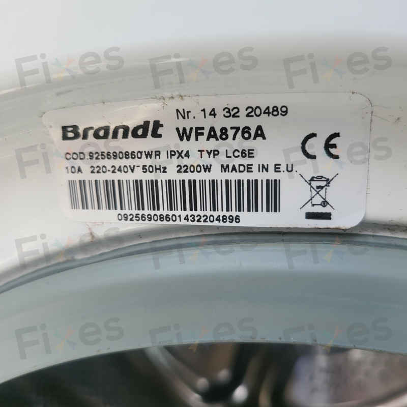 燈號異常🔧Brandt白朗牌前置式洗衣機 WFA876A