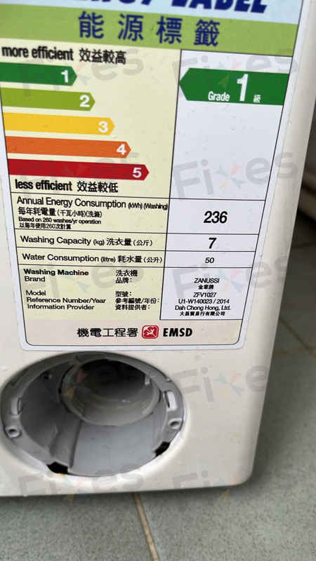 不排水，不能運作💧Zanussi金章牌前置式洗衣機 ZFV1027