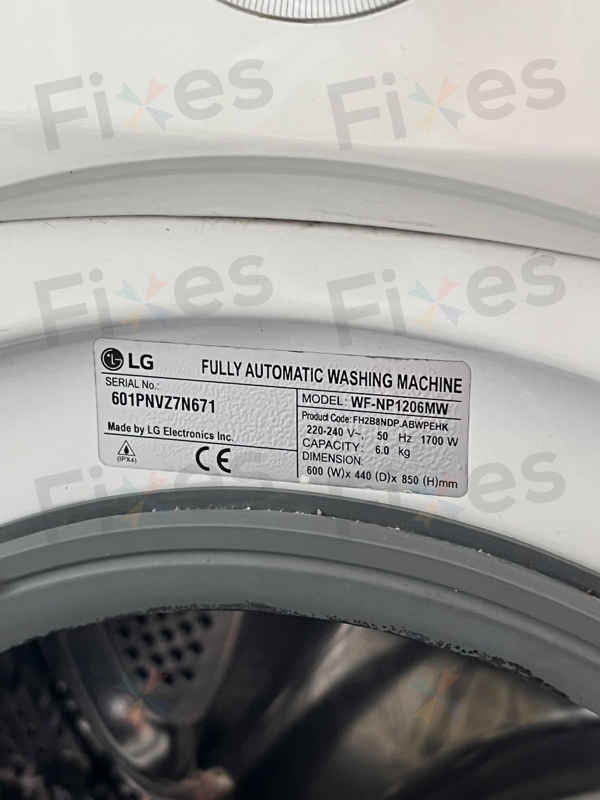 不能鎖門,出現故障碼DE🔐LG前置式洗衣機 WFNP1206MW