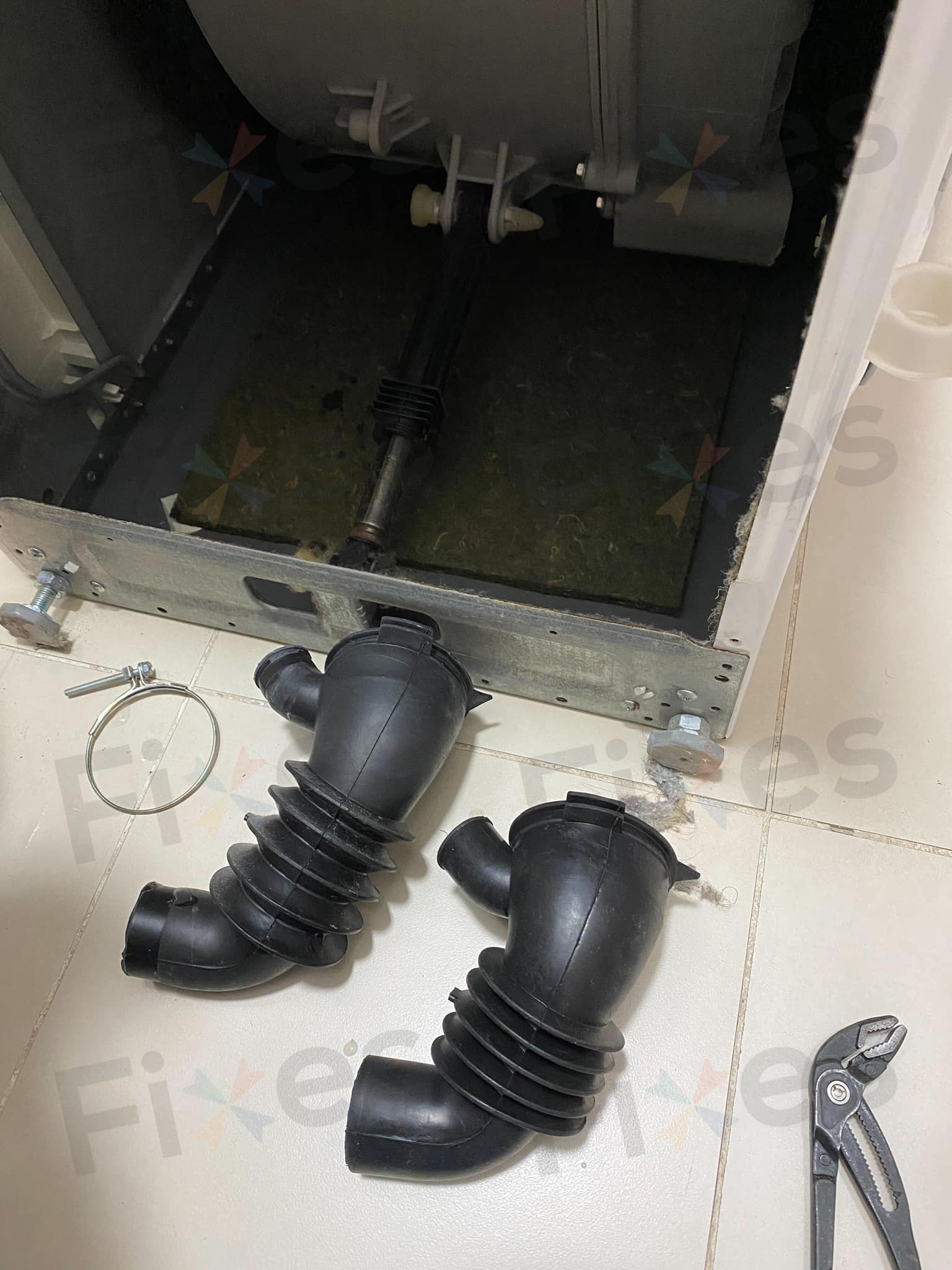 更換缸底喉💧LG前置式洗衣機 WF1006MW