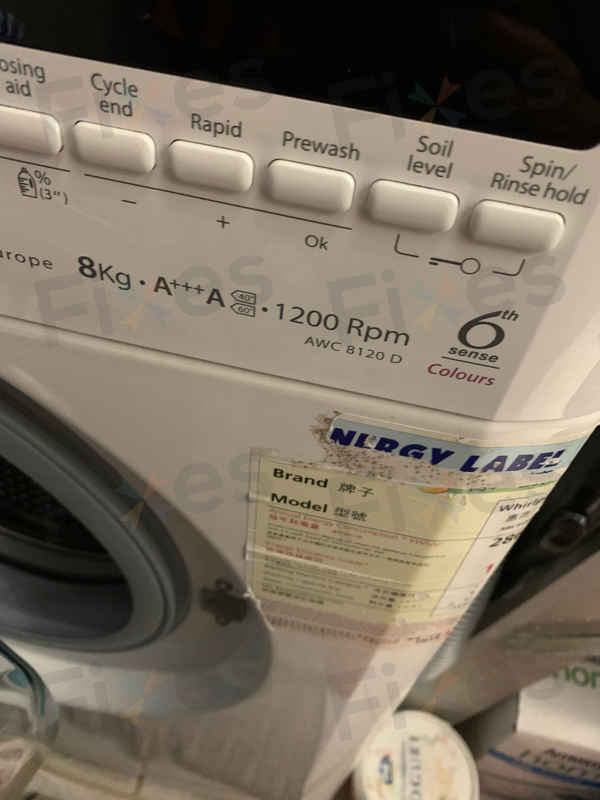 亮Service燈,燈號組合等同故障碼F06🔧Whirlpool惠而浦前置式洗衣機 AWC8120D