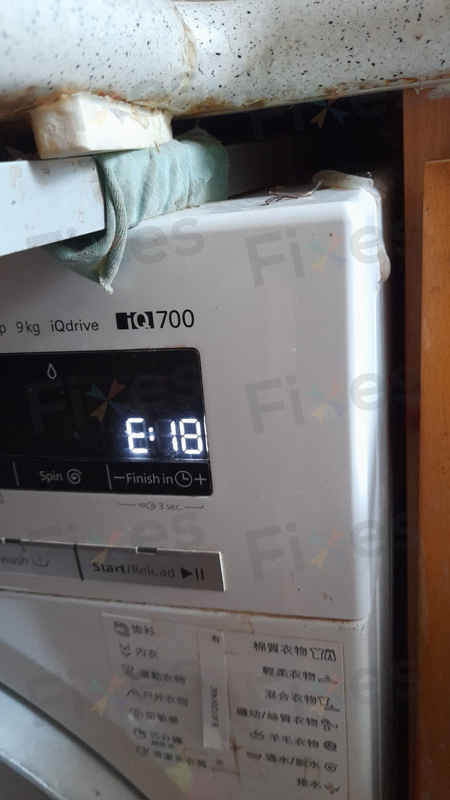 出現故障碼E18,不能排水⚠️Siemens西門子前置式洗衣機 WM14W540EU/11
