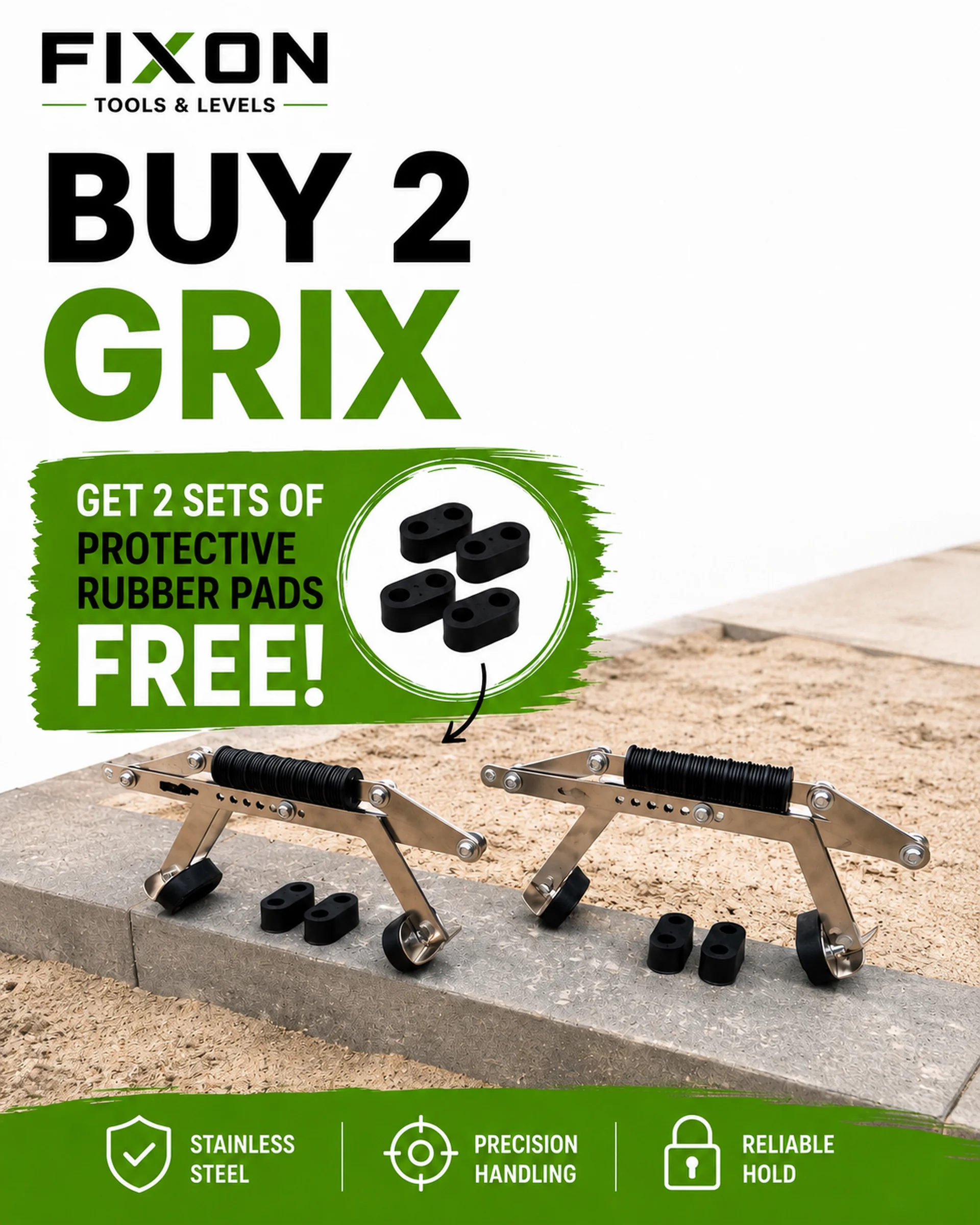 BONUS FIXON GRIX x 2 
Professional paving grab 30–300mm