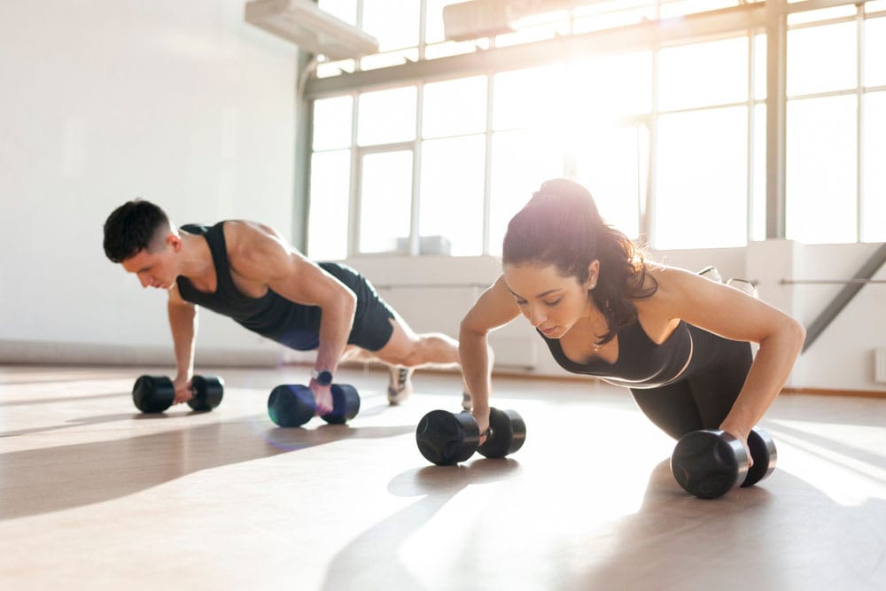 Dumbbell push-ups