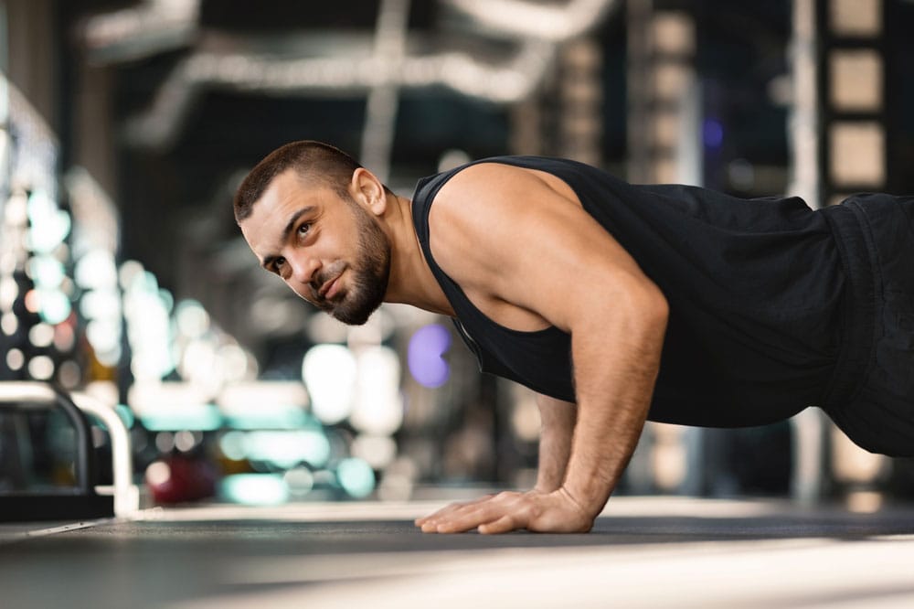 Guy doing push-ups