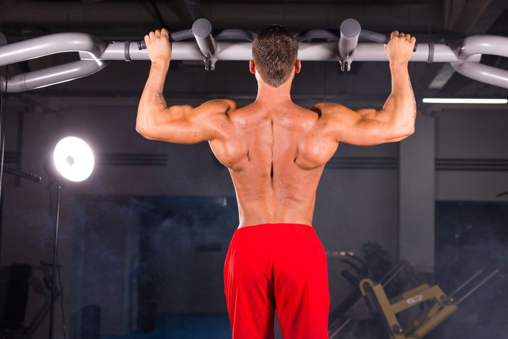 Man doing pull-ups