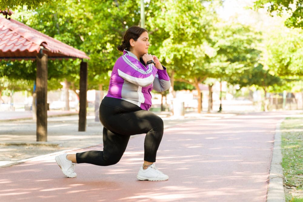 Woman doing a lunge