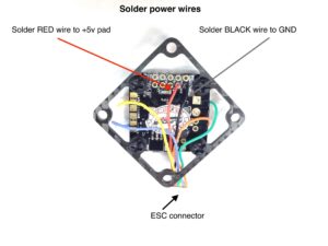 How to assemble FlexRC Mini Core - Solder power wires