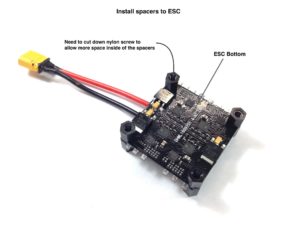 How to assemble FlexRC Mini Core - install spacers to ESC