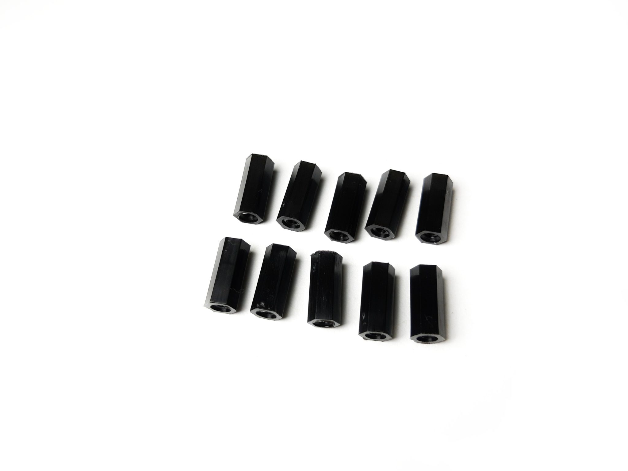 10pcs 8mm M2 Black Hex Nylon Standoff Spacer Nut – Flex RC