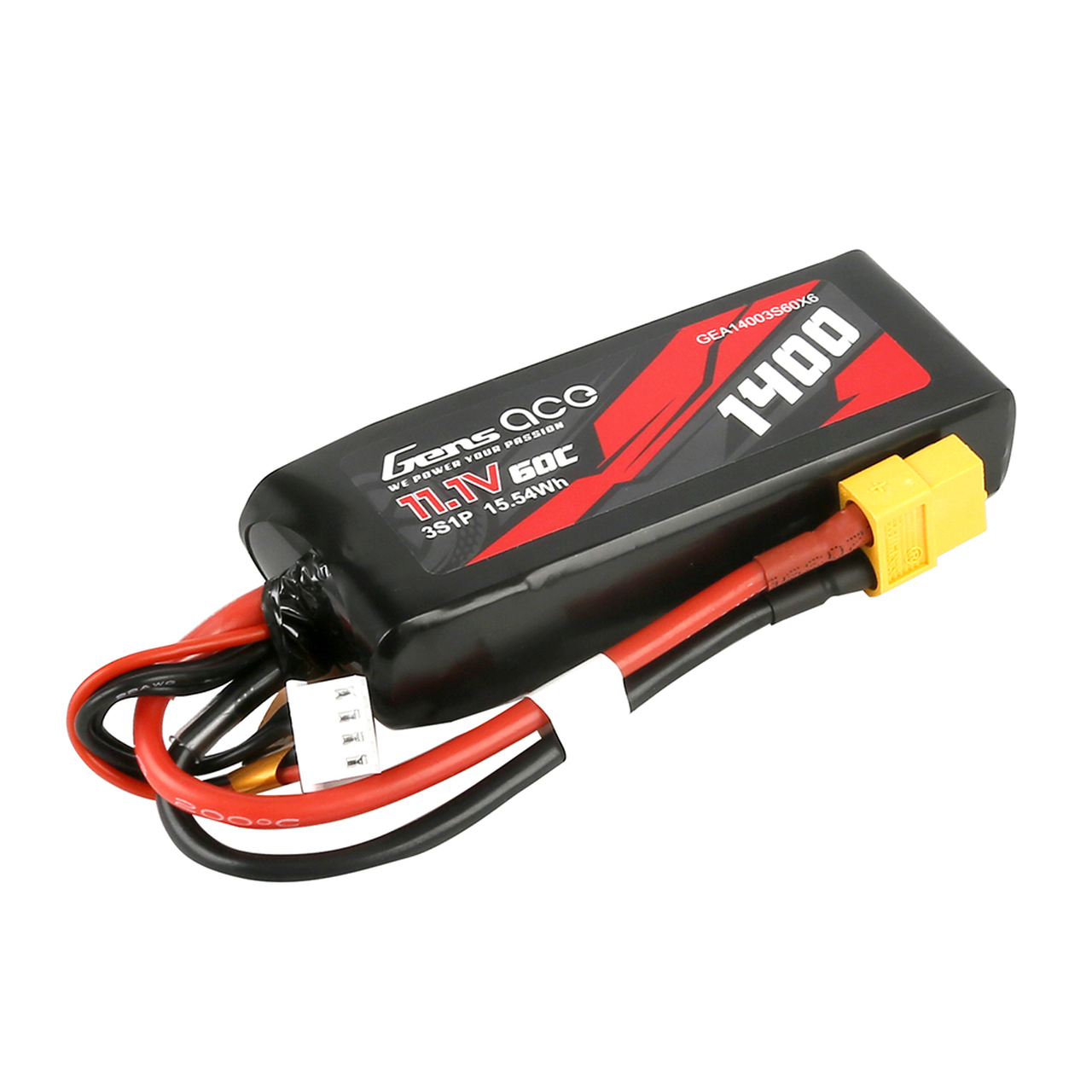 Gens ace 1200mAh 3S 25C 11.1V 2X Airsoft Gun Battery with Tamiya Plug