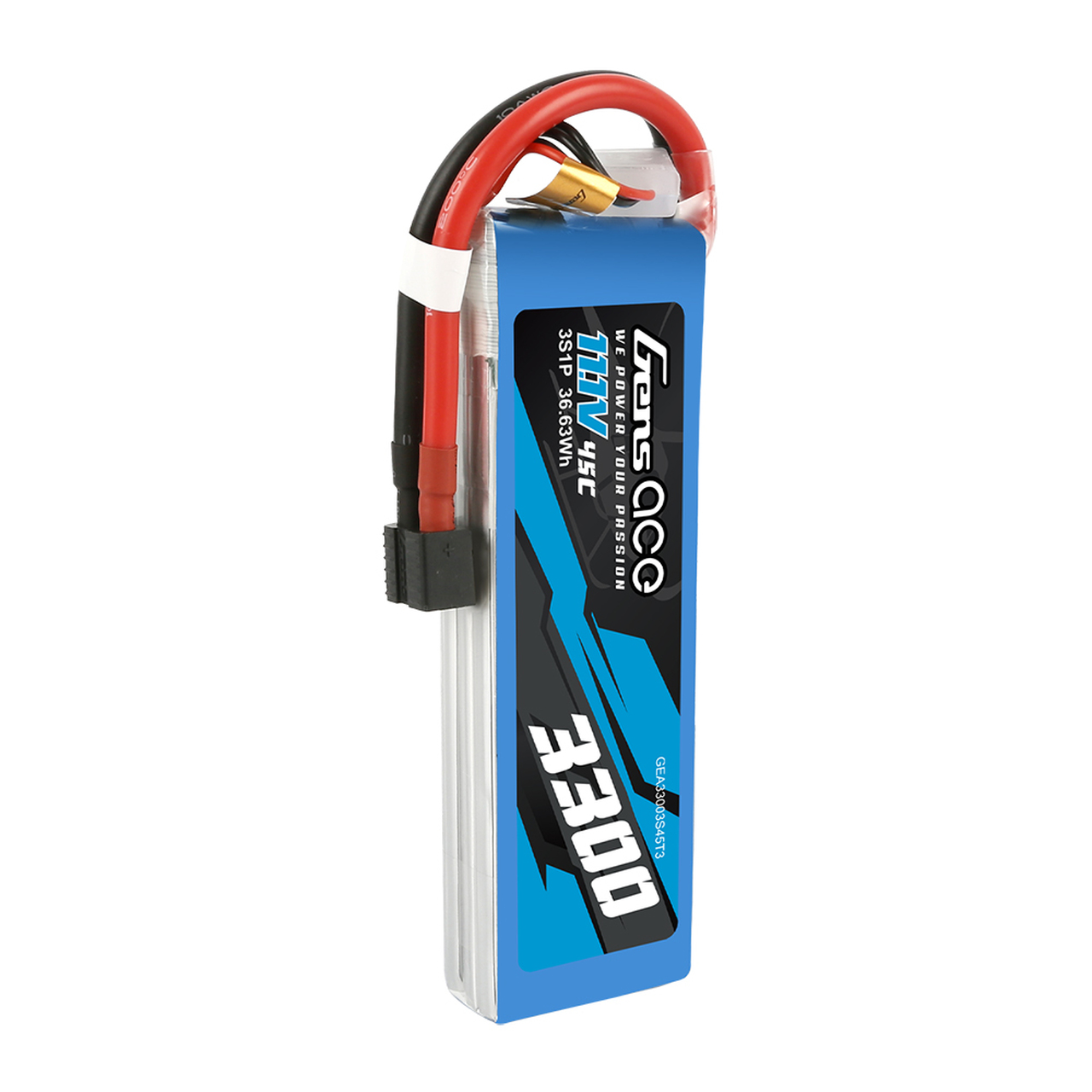Gens Ace 3300mAh  45C 4S1P 14.8V Lipo Battery Pack with EC3 and Deans adapter