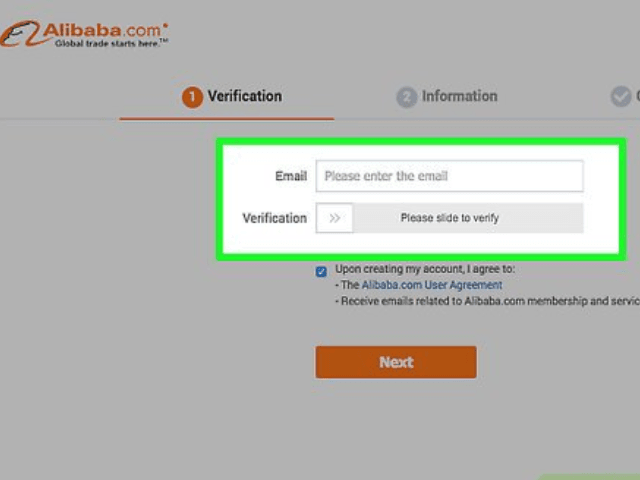 Membuat Akun Alibaba