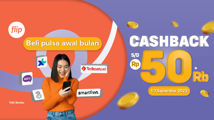 Cashback s.d. Rp50rb Pulsa Untuk Semua Pengguna