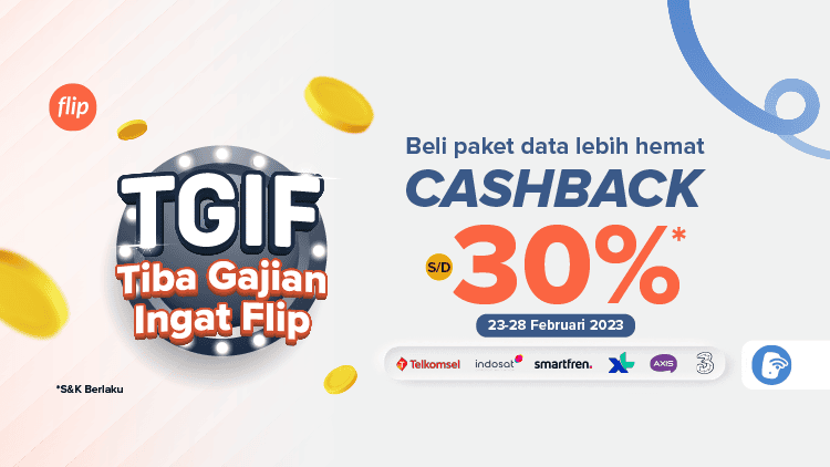 Cashback Paket Data s.d. 30% Gratis Untuk Kamu