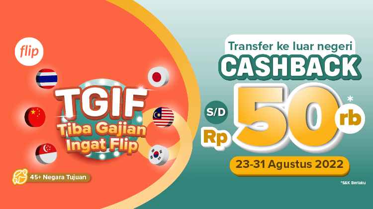 TGIF Cashback Flip Globe s.d. Rp50rb Spesial Untukmu!