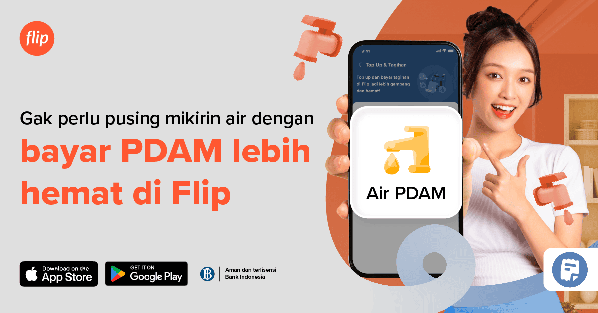 bayar PDAM di Flip