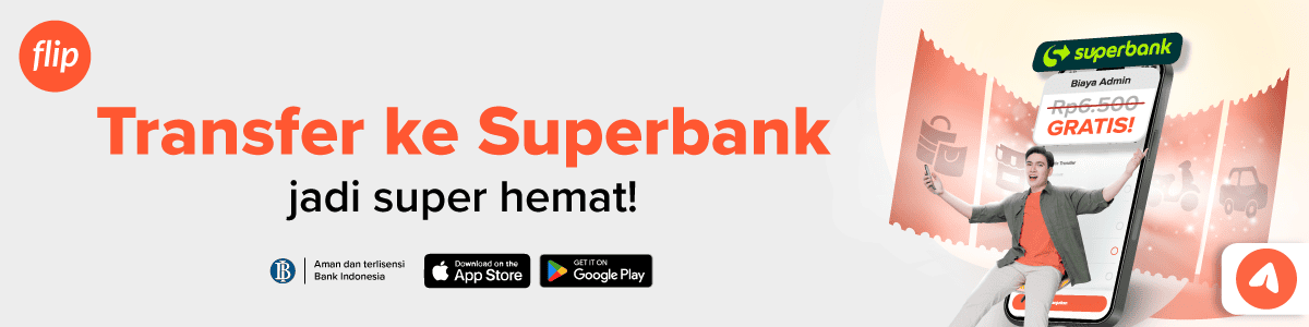 Transfer dan top up gratis ke Superbank