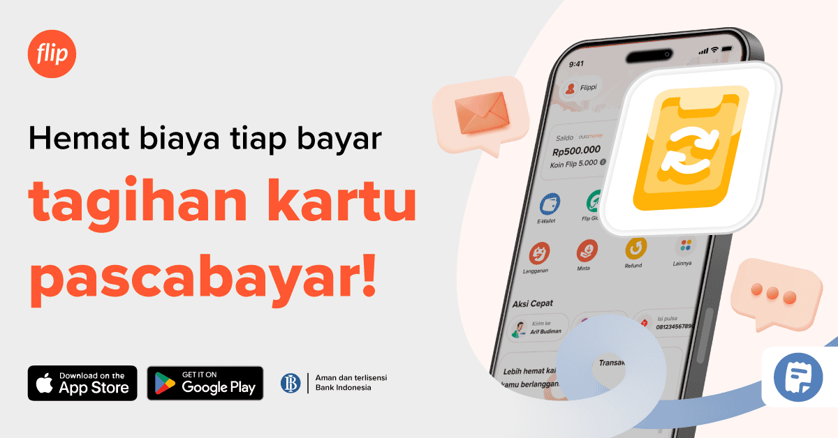 Tagihan kartu pasca bayar di Flip