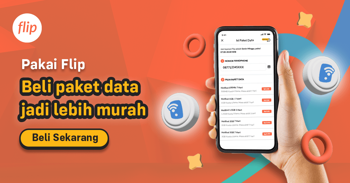 beli paket data lebih murah pakai Flip