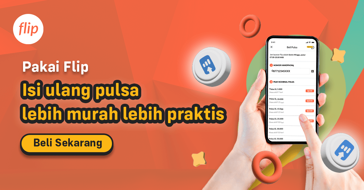 isi ulang pulsa lebih murah pakai Flip