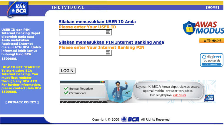 Cara Mendaftar KlikBCA Individual