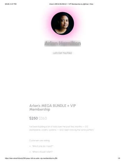 Arlan's MEGA BUNDLE + VIP Membership 250 DISCOUNT by @Arlan Stan cover